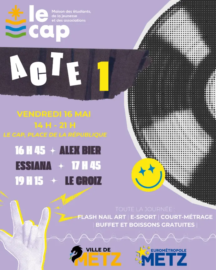 Affiche - Evénement - 1 an - Le CAP - Association - Moov'Numeric Affiche - Présentation - Evénement - Le CAP - Association - Moov'Numeric - Ville de Metz